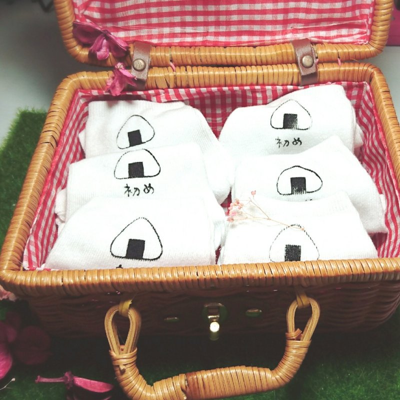 绢印 饭团袜子 - 袜子 - 棉．麻 白色