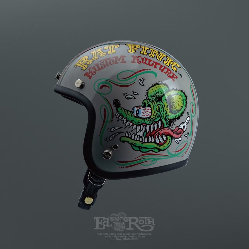 Gallop X Rat Fink 老鼠芬克 联名限定安全帽 窄版小帽体 灰色 - 安全帽 - 其他材质 