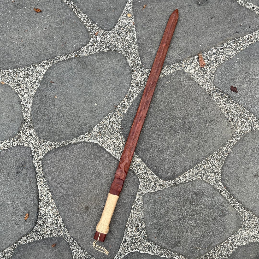 我贩剑　魔剑　断祟　手工木刀　艺术木剑　中国剑　太极剑  妖刀 - 摆饰 - 木头 红色