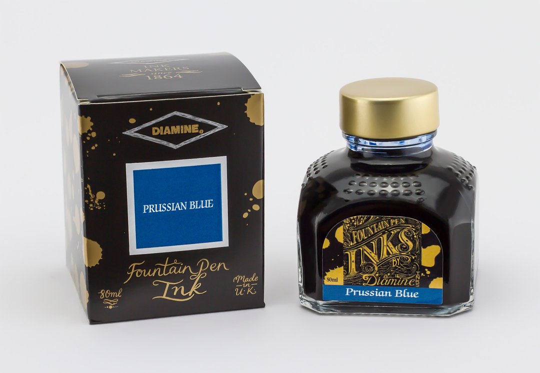 Diamine 普鲁士蓝钢笔墨水 - 墨水 - 玻璃 蓝色