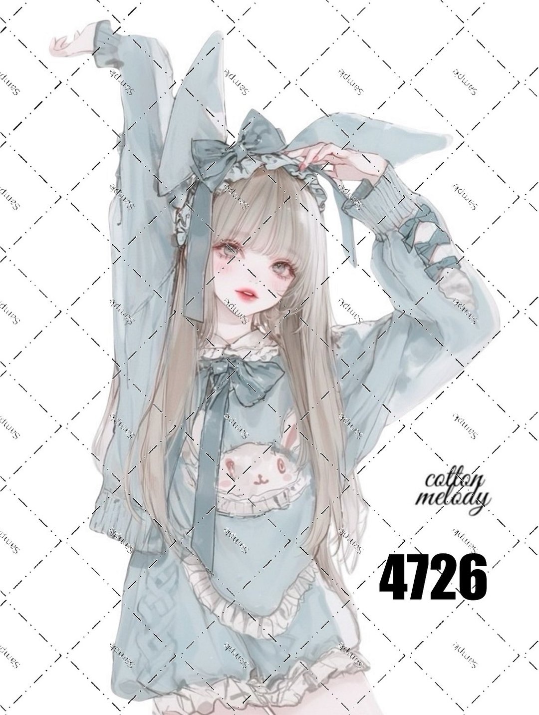 original sticker no.4726 人物贴纸 原创贴纸 原创人物贴纸 装饰贴纸 cotton melody - 贴纸 - 纸 
