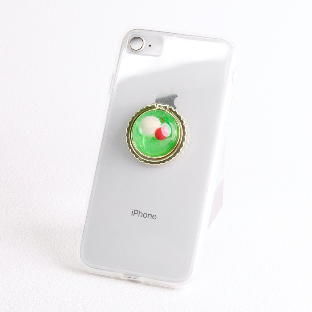Cream soda sizzling smartphone ring - 手机配件 - 树脂 绿色
