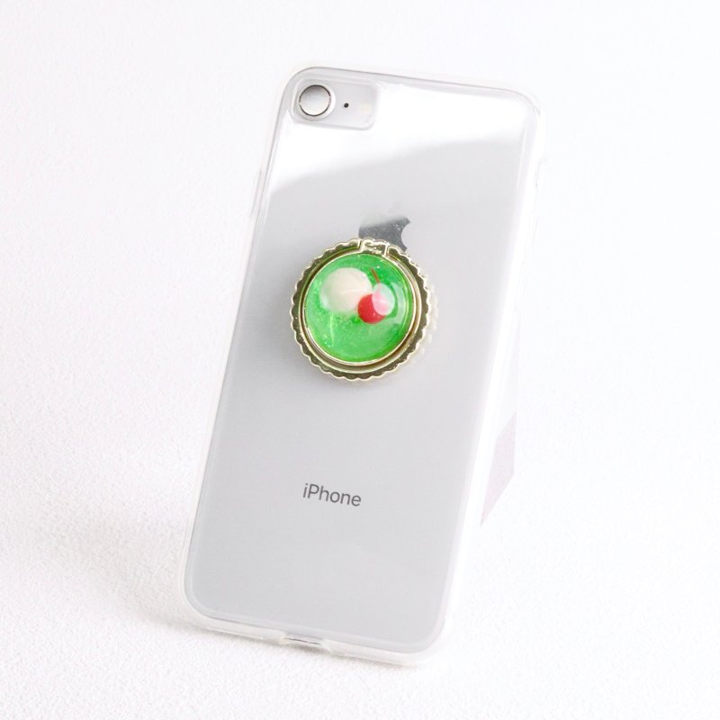 クリームソーダのしゅわしゅわスマホリング - 手机配件 - 树脂 绿色
