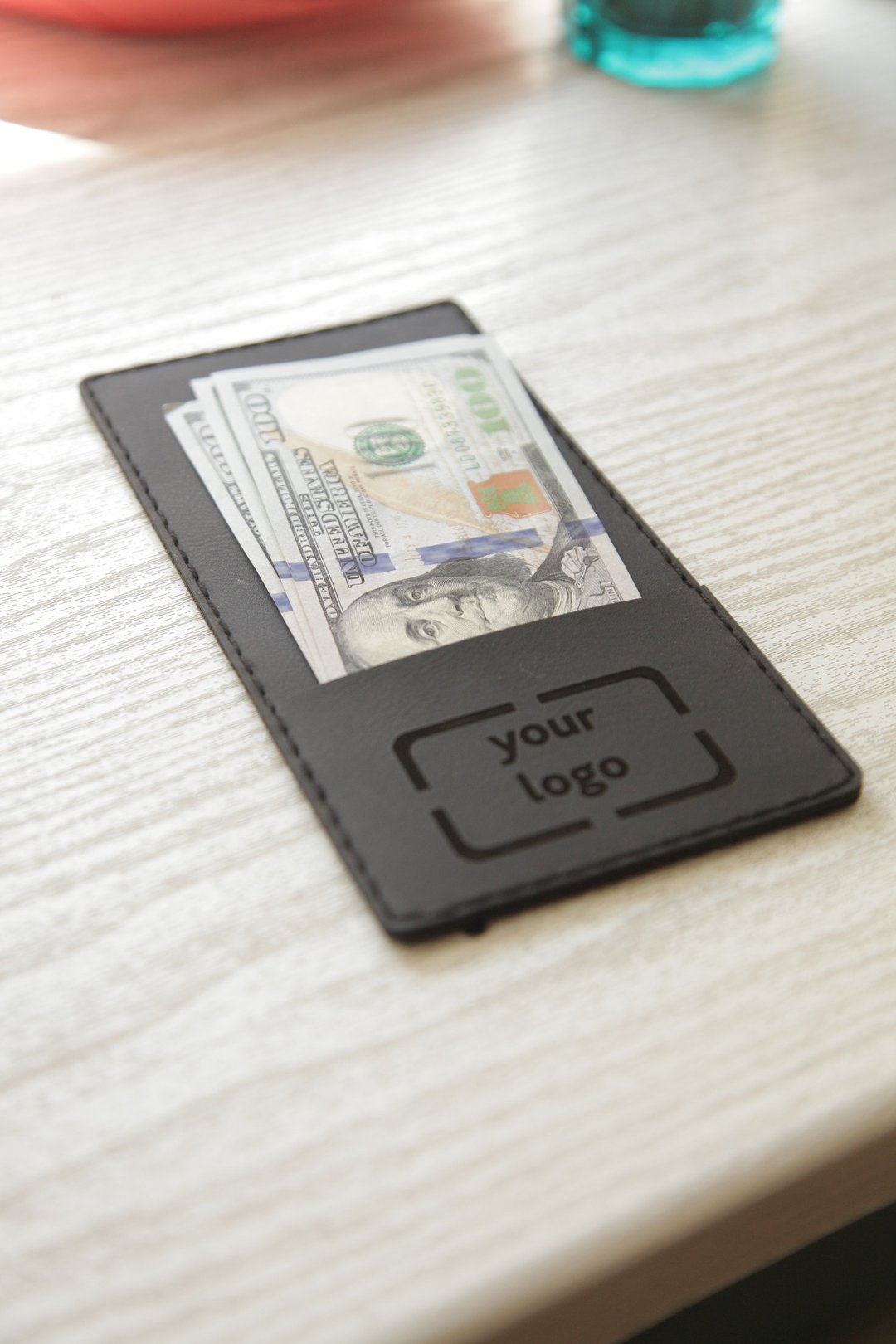 Check Holder, Eco Leather Check Presenter, FREE ENGRAVING - 其他 - 木头 黑色