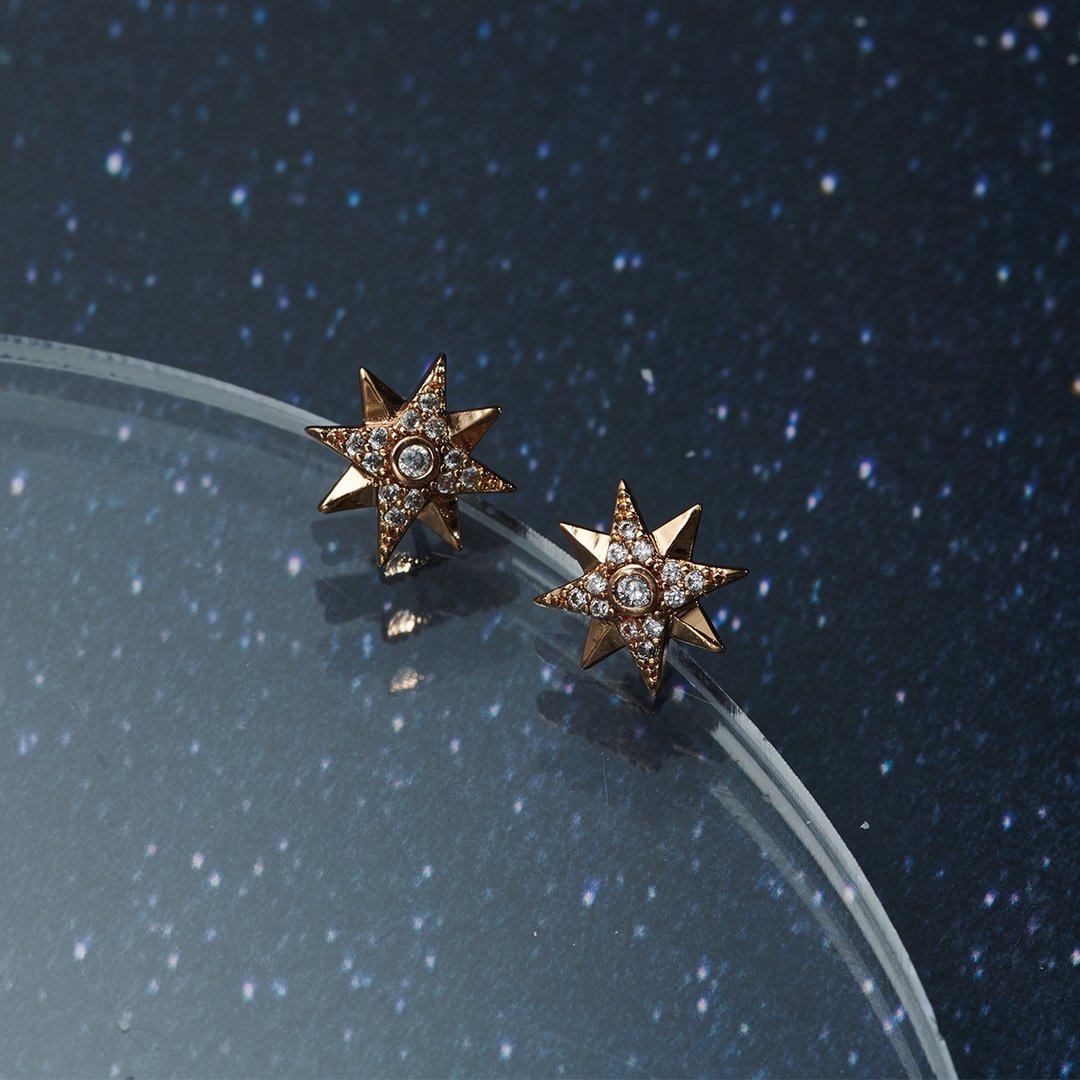 Polestar星钻闪耀耳环 (共2色) - 耳环/耳夹 - 其他金属 