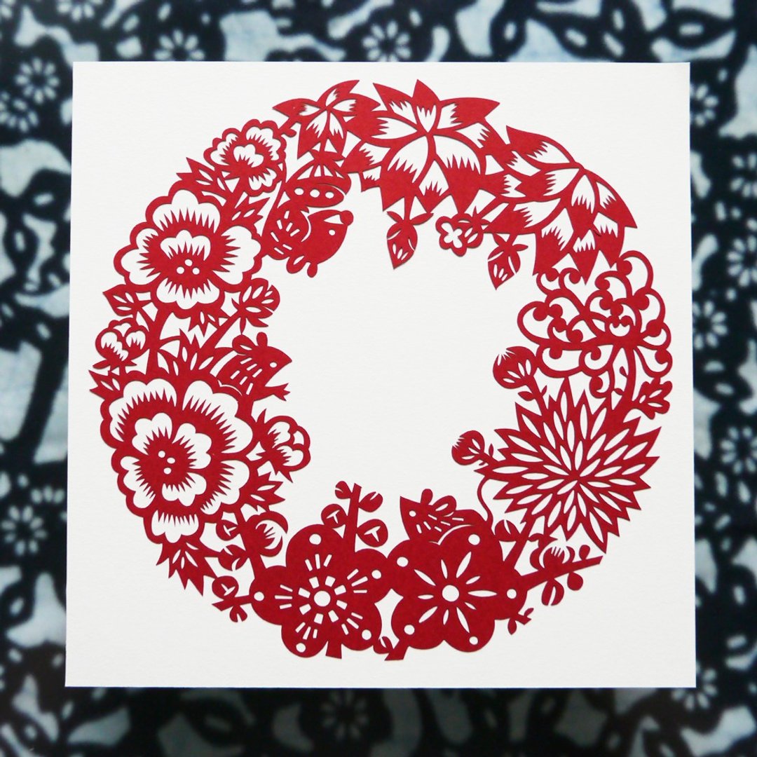Laser cut paper cut paper cut - 海报/装饰画/版画 - 纸 红色