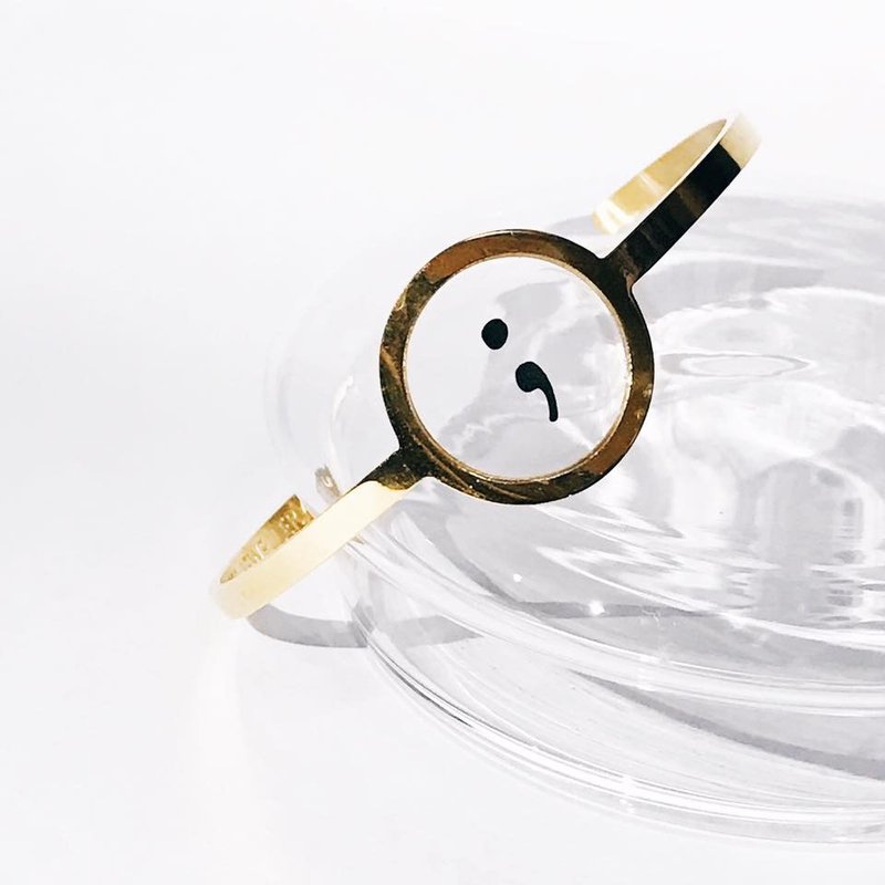 On My Mind Series - Semicolon手镯 - 手链/手环 - 其他金属 金色