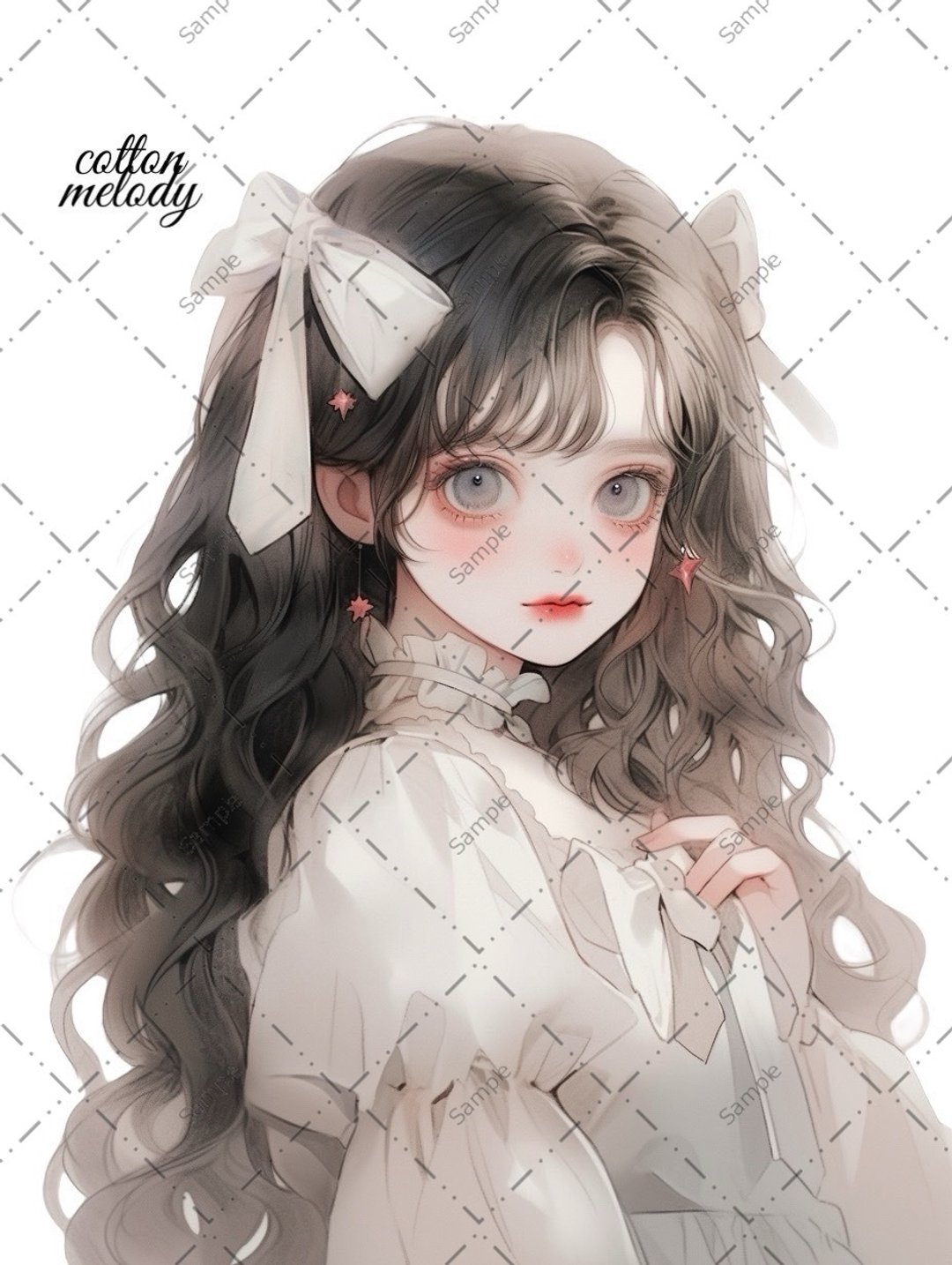 original sticker no.258 人物贴纸 原创贴纸 人物贴纸 女孩贴纸 原创人物贴纸 - 贴纸 - 纸 