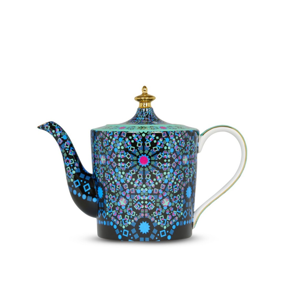 【T2 tea】T2骨瓷茶壶魔幻摩洛哥Moroccan Black (黑) - 茶具/茶杯 - 瓷 