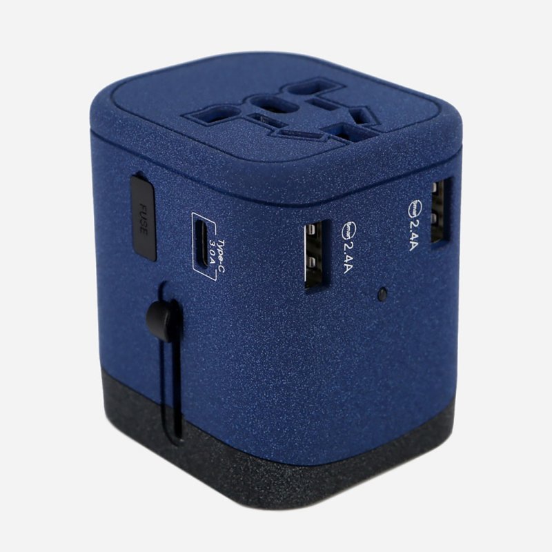 【外游法宝 】旅行万用转接插头-3色可选-蓝色 | USB接头/Type-C - 其他 - 其他材质 