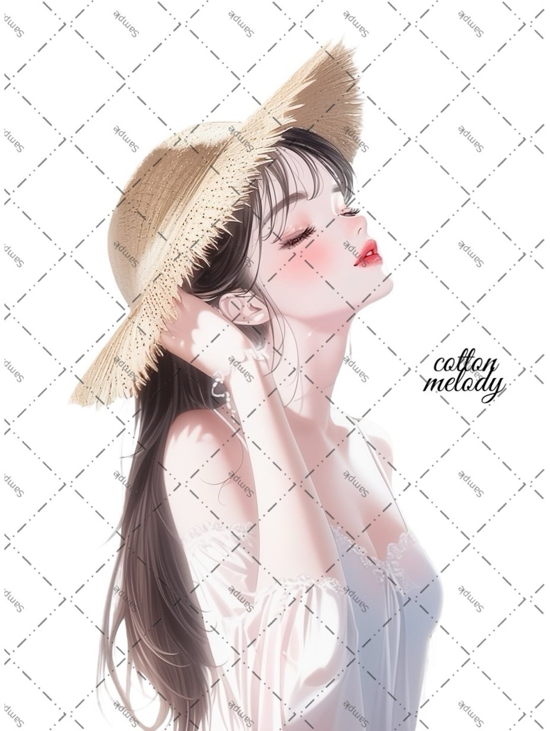 original sticker no.1679 人物贴纸 原创贴纸 人物贴纸 女孩贴纸 原创人物贴纸 - 贴纸 - 纸 