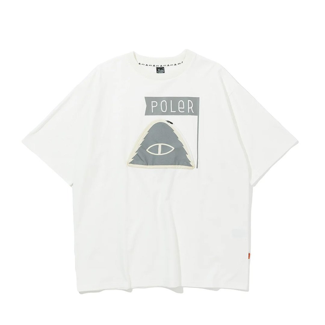 日本限定POLER PRM WASH SUMMIT POCKET TEE 山型眼口袋T恤 / 白 - 男装上衣/T 恤 - 棉 白色