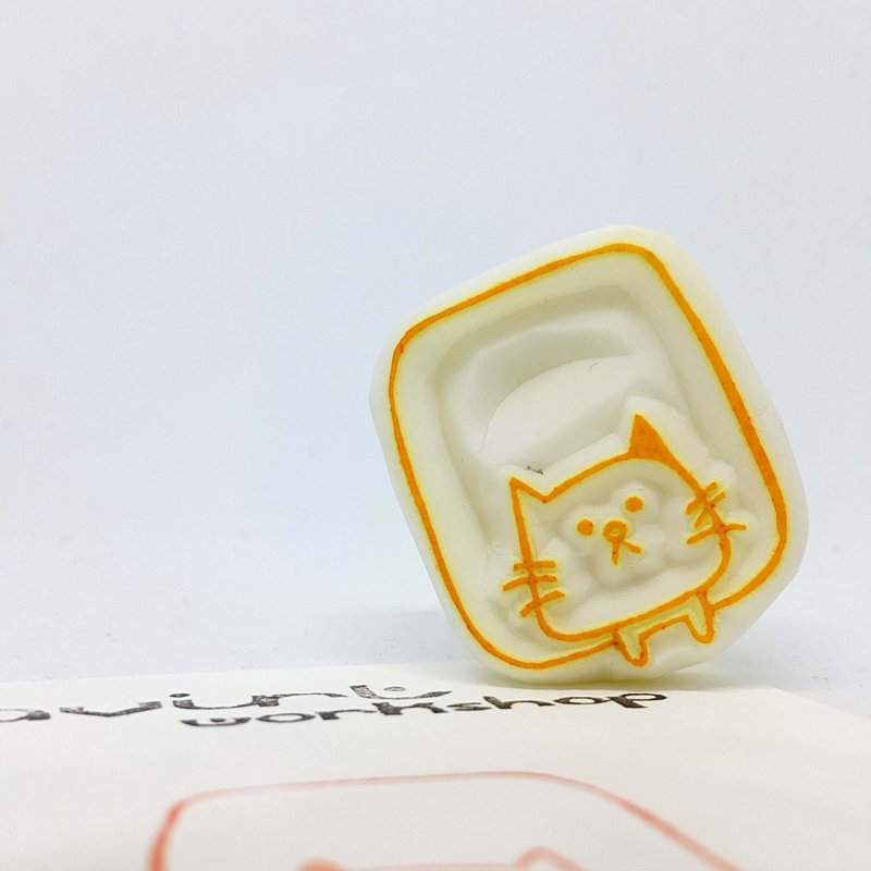 【Memo章】猫咪 - 印章/印台 - 塑料 
