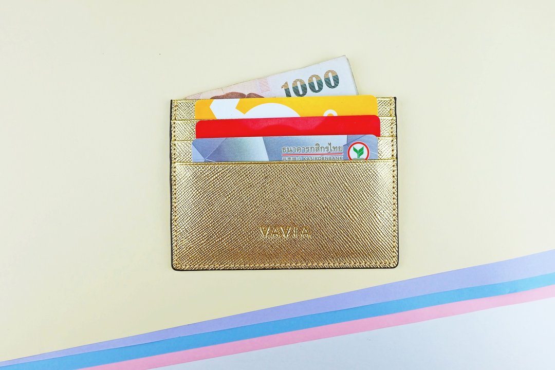 "Gold" Cow Leather Card Holder - 证件套/卡套 - 真皮 金色