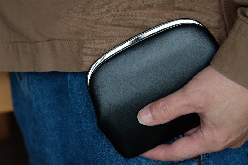 薄型天沟六卡夹【黑色_意大利绵羊皮】 - 皮夹/钱包 - 真皮 多色