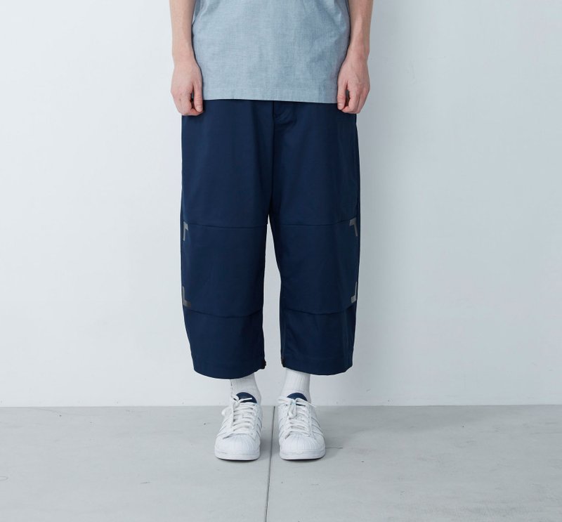 粘得住脚 - 魔鬼粘束口宽裤 - 藏青 - 男士长裤 - 其他材质 