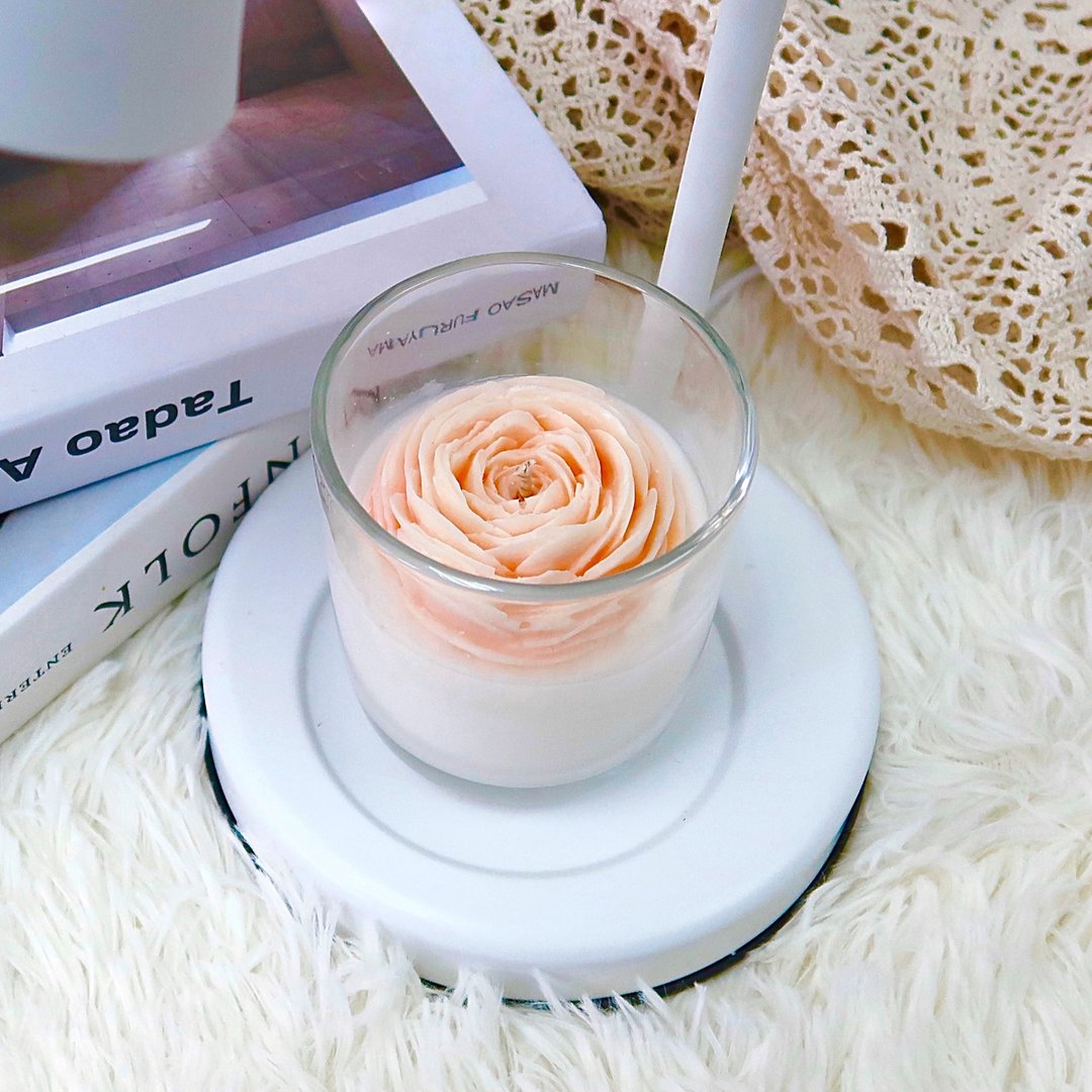 The Bloom Candle  玫瑰香薰植物蜡蜡烛 - 香薰/精油/线香 - 蜡 