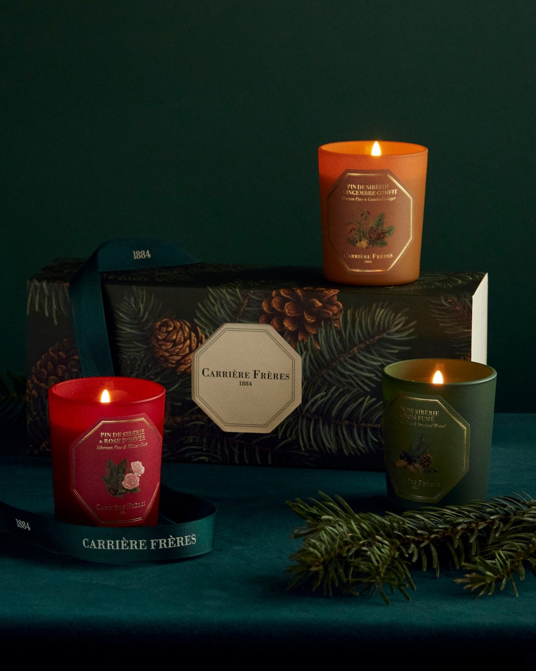 Carrière Frères 西伯利亚松柏系列 70g限量蜡烛礼盒组 - 蜡烛/烛台 - 陶 多色