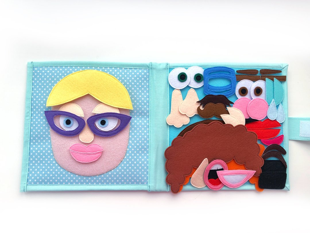 Quiet book Emotions and feelings Speech Therapy Learning game for kids Education - 玩具/玩偶 - 其他材质 