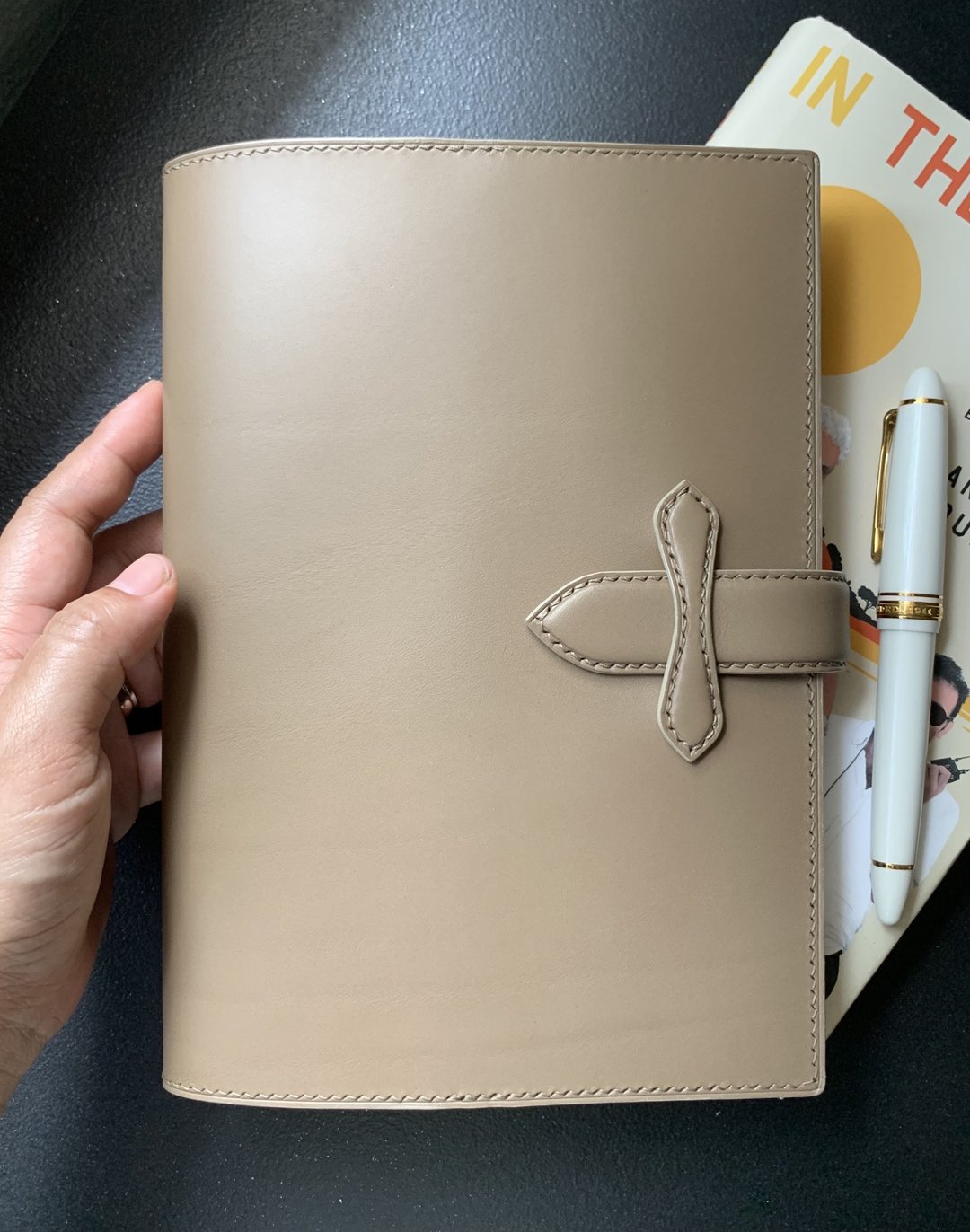 Handmade Journal cover (A5) - 笔记本/手帐 - 真皮 灰色