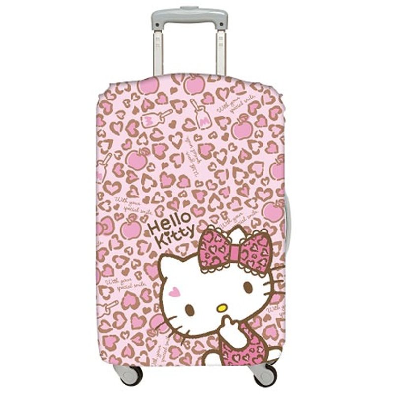 LOQI 行李箱外套│Hello Kitty 豹纹M号 I 行李箱套 - 行李箱/行李箱保护套 - 其他材质 粉红色