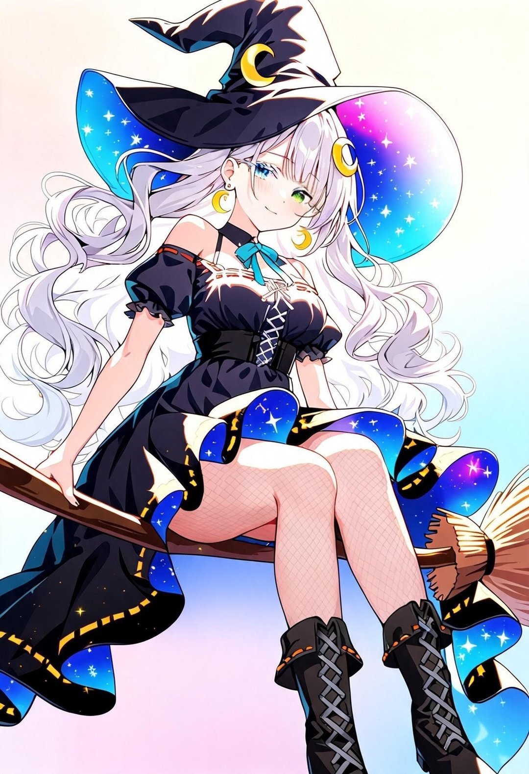 ねこのこ 2026 Halloween Collection ASAHI STICKER 星光坠落之夜的魔女 - 贴纸 - 纸 
