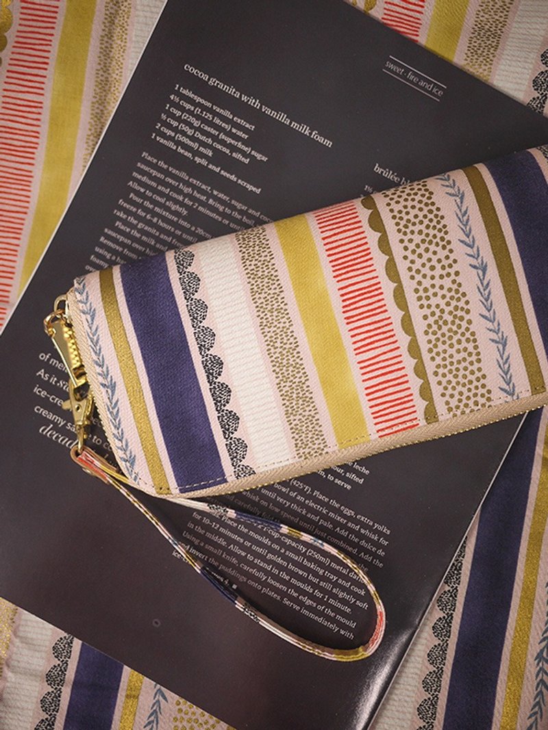 【开运钱包】缤纷烫金。布长夹/长夹/零钱包/皮夹 - 皮夹/钱包 - 棉．麻 多色