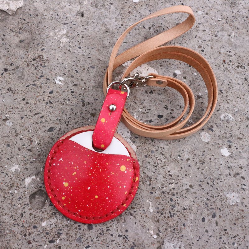 Gogoro钥匙皮套组/感应 手工缝制/真皮/皮套+/ - 钥匙链/钥匙包 - 真皮 蓝色