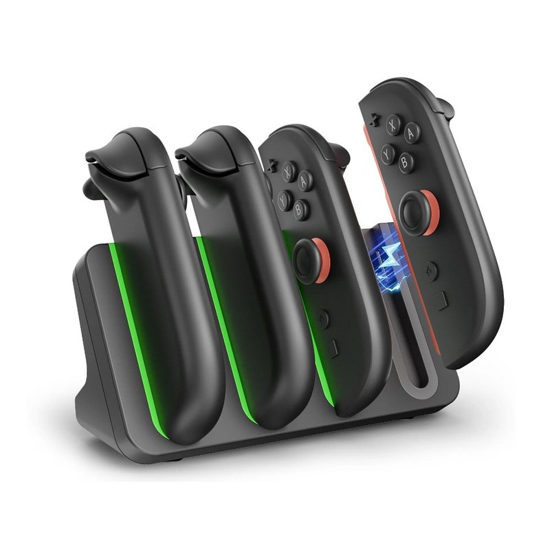 良值 NS 2 Joycon2 4in1 LED显示手把充电座 (公司货) - 桌游/玩具 - 塑料 黑色