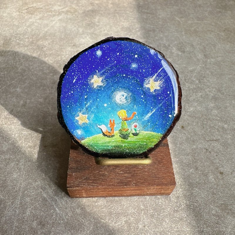 星空王子-手绘木头-艺术收藏 - 摆饰 - 木头 蓝色
