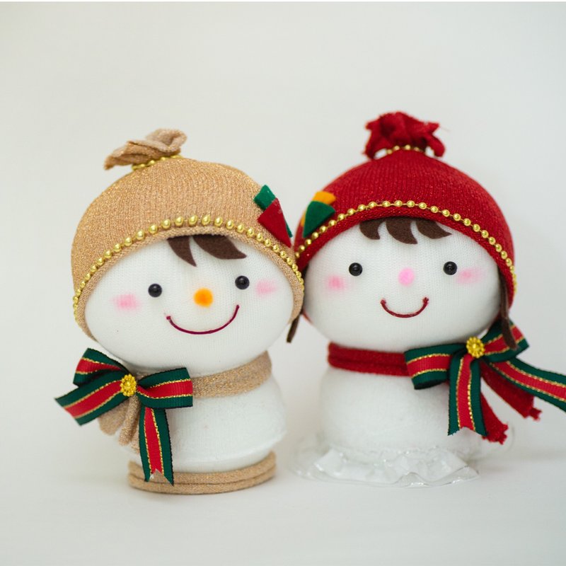 【独家手作】闪亮圣诞雪人 单入 免针线 DIY材料包圣诞礼物 - 其他 - 其他材质 白色