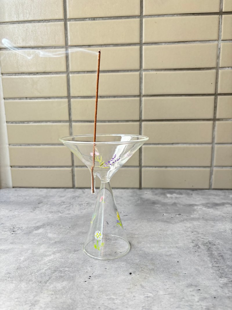 手绘玻璃香插 - 香薰/精油/线香 - 玻璃 