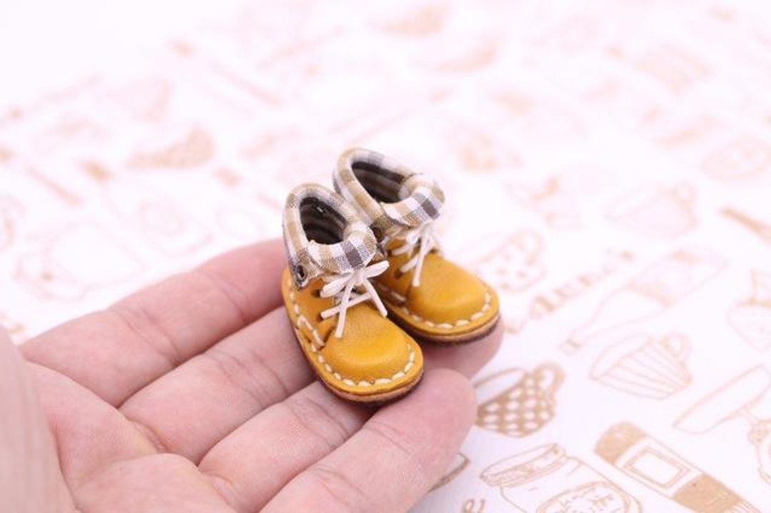 Small leather boots | Mango lined - 项链 - 真皮 
