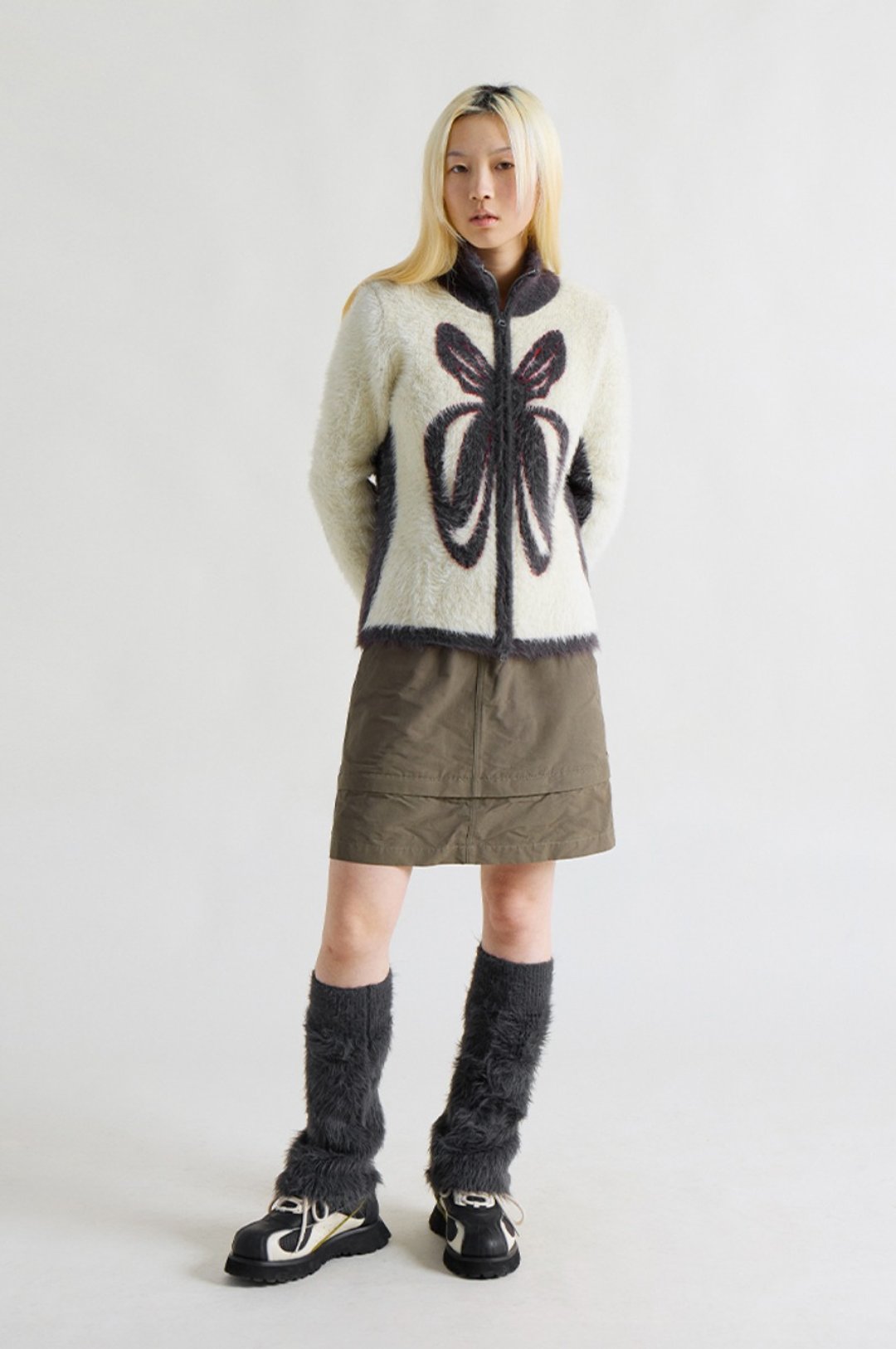 Double Chain Butterfly Cardigan 双链蝴蝶开衫 - 女装上衣 - 其他材质 白色