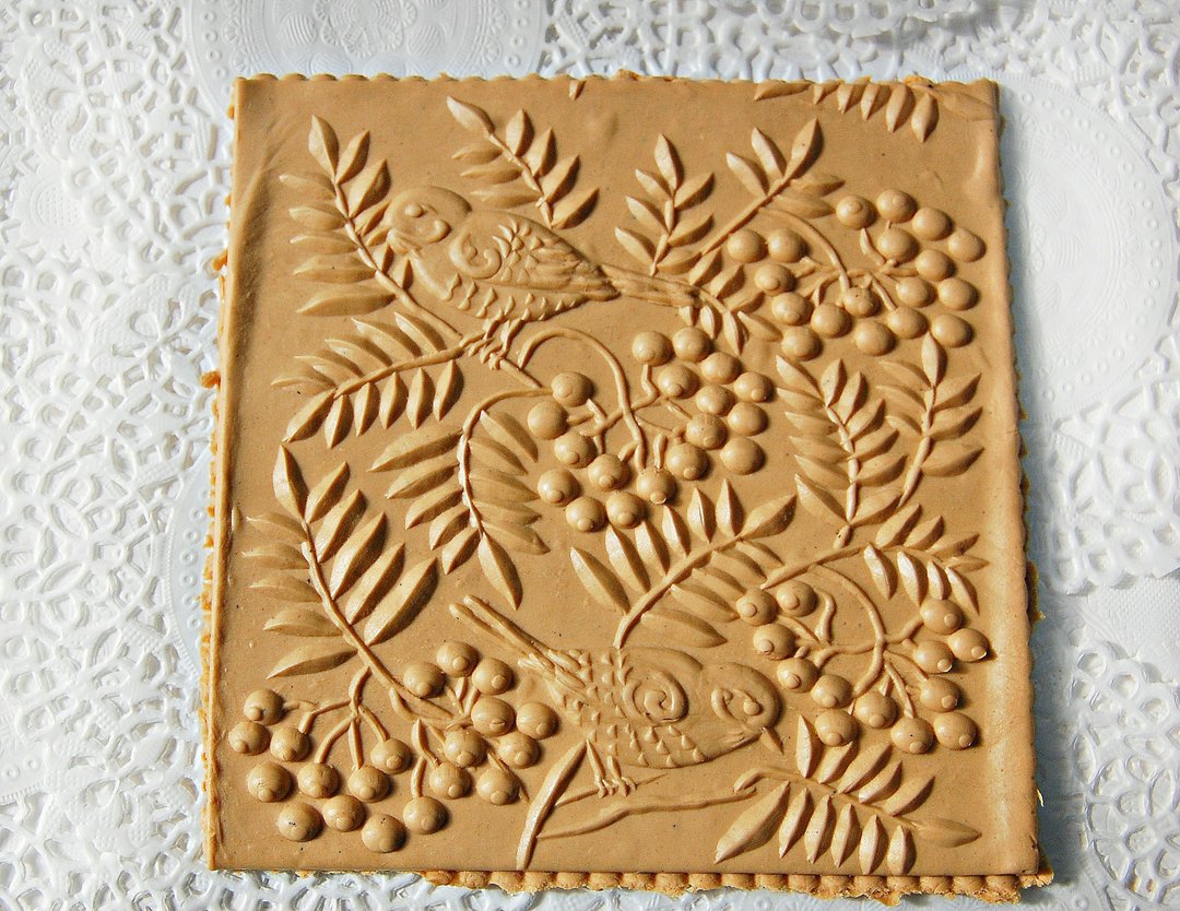 Rolling pin for cookies ,rolling pin with a pattern for cookies - 厨房家电 - 木头 咖啡色