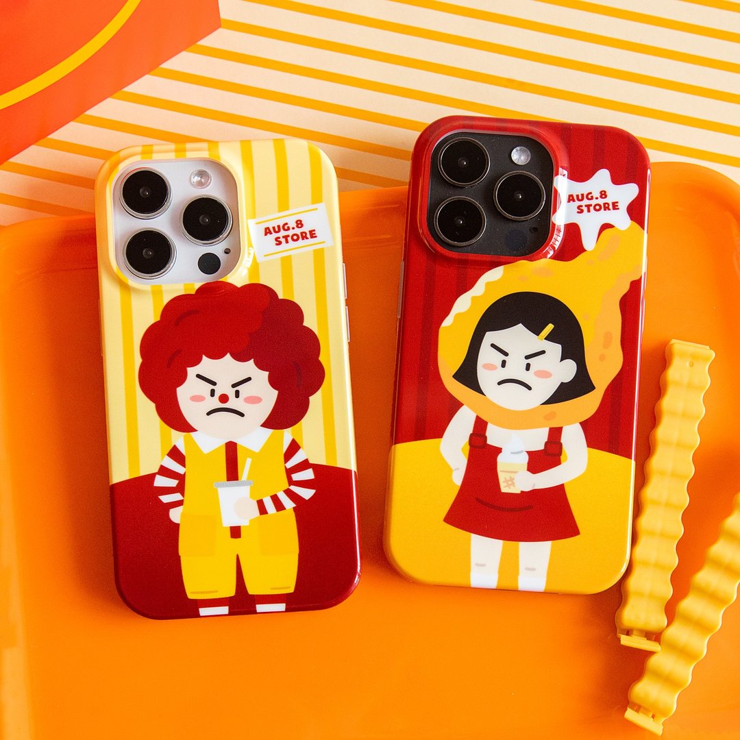 AUG.8 STORE 愤怒小孩情侣iPhone磁吸全包手机壳 - 手机壳/手机套 - 塑料 