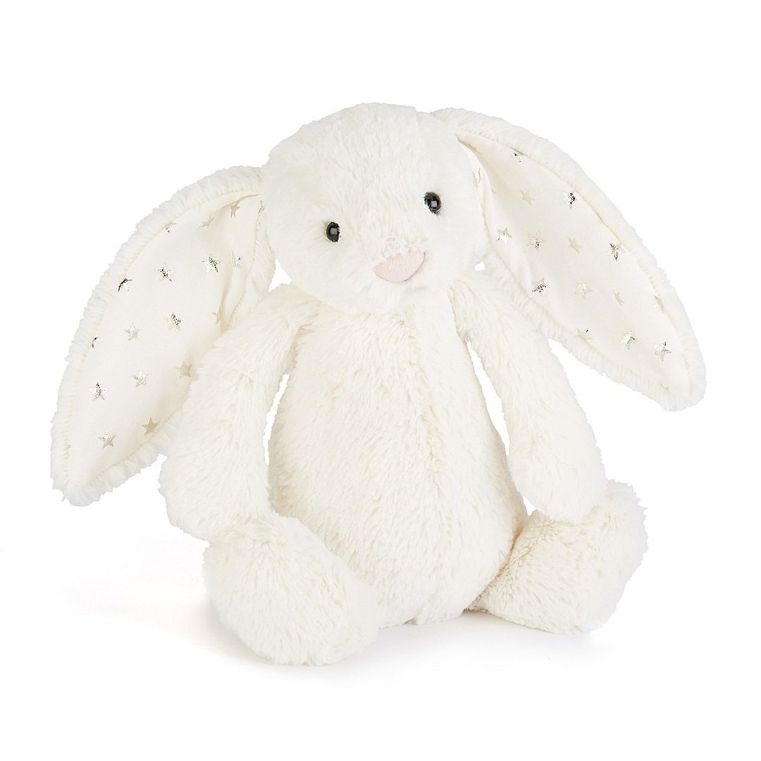 Bashful Twinkle Bunny 闪亮白星星兔 18cm - 玩偶/公仔 - 聚酯纤维 白色