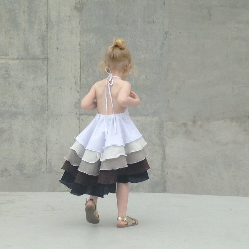 女孩生日晚会穿着黑色和白色 - 其他 - 棉．麻 银色