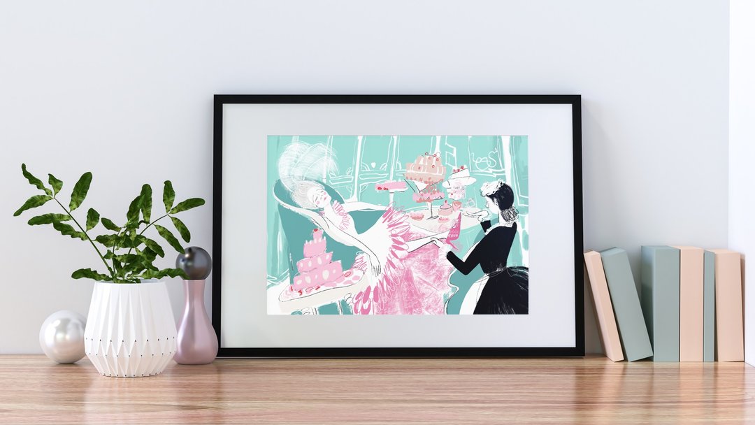 Marie Antoinette movie art poster A4 digital download print illustrated postcard - 电子手绘真人画像/绘画/插画 - 其他材质 