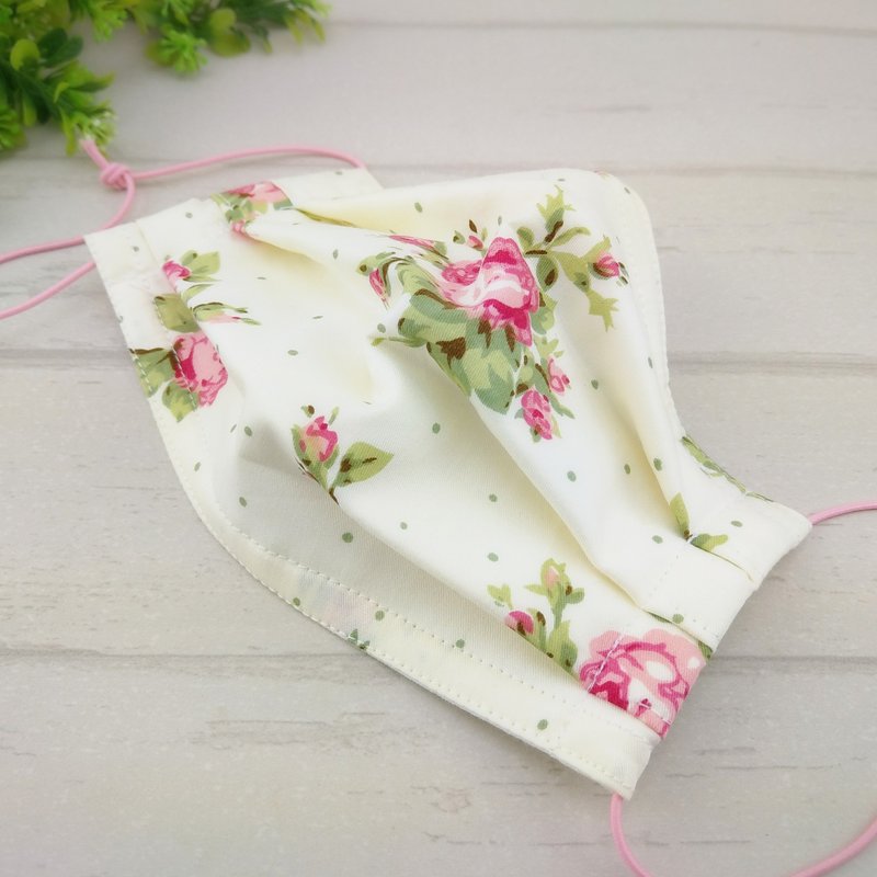 春夏薄款。花朵-7款可选。有压条有开口棉质布口罩(可加40绣名字) - 口罩 - 棉．麻 粉红色