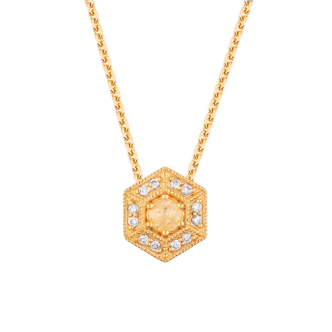 Arte Vitta Beekeeper Alveare 星河钻石黄金项链 - 项链 - 贵金属 黄色