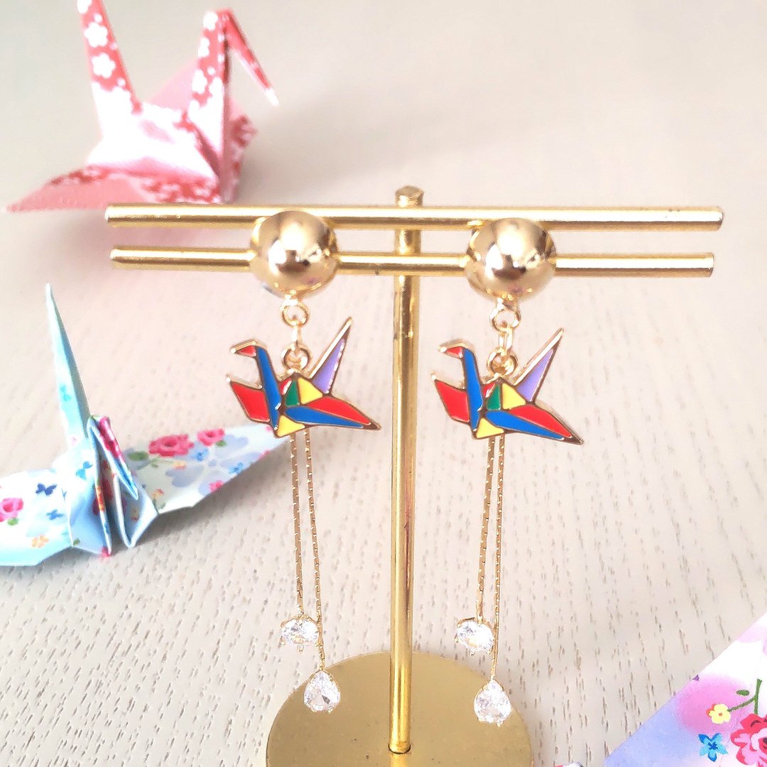 ORIDURU piercing earrings - 耳环/耳夹 - 其他金属 多色