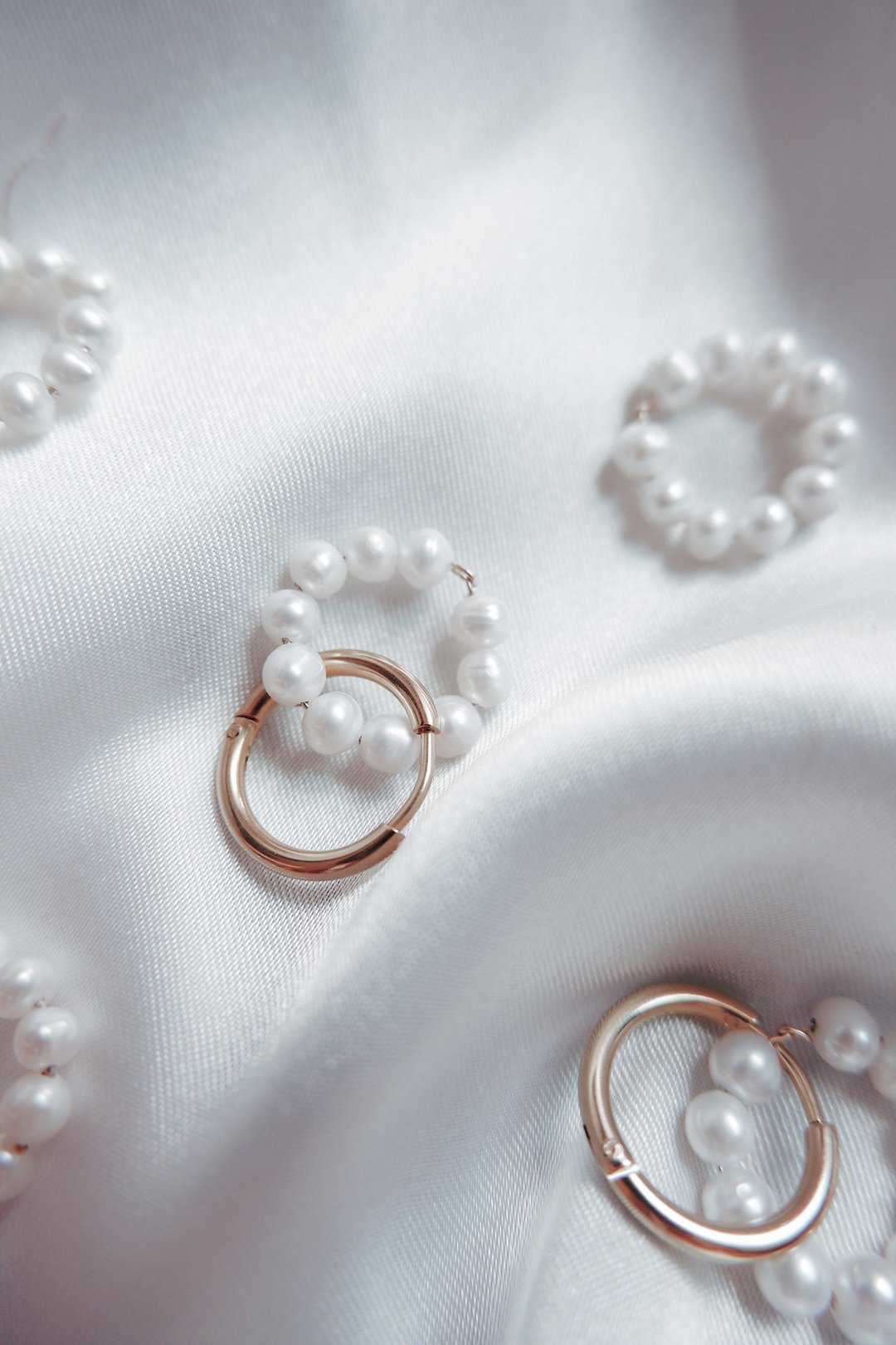 Donut Earrings - 耳环/耳夹 - 珍珠 金色
