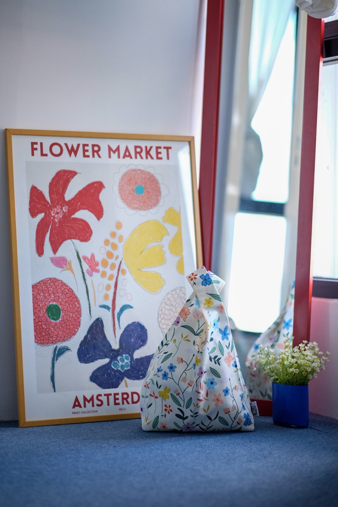 Eco-Friendly Shopping Bag |  FLORAL GARDEN - SIZE S - 手提包/手提袋 - 其他人造纤维 卡其色
