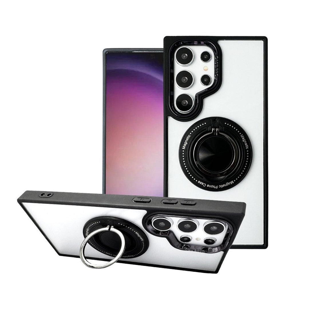 CASE SHOP Samsung S24 Ultra 360度磁吸站立保护壳-黑 - 手机壳/手机套 - 塑料 黑色