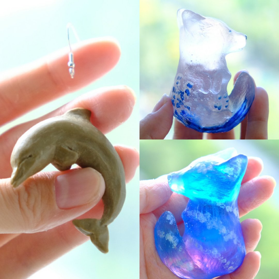Pet customized 定制手雕宠物幻彩饰物 Sculpture by ETPLANT - 订制抱枕/饰品 - 树脂 透明