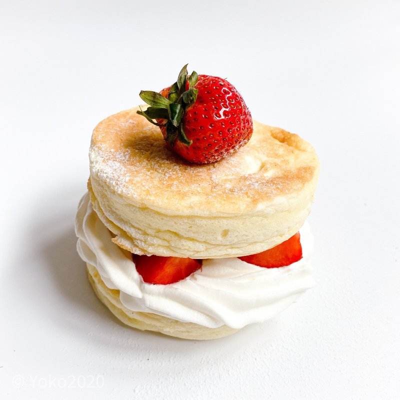 JUJU LAND 减醣 舒芙蕾厚松饼 不是铜锣烧 草莓卡士达 香蕉巧克力 - 蛋糕/甜点 - 新鲜食材 白色