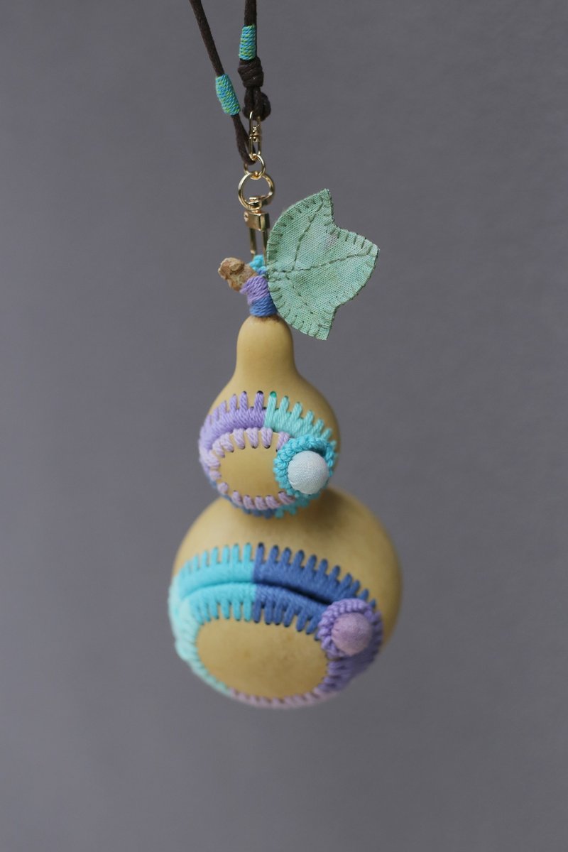 No.8-原創 & 天然葫芦 收纳 储物 装饰 | 全手工藏式编绳 | 一件 - 化妆包/杂物包 - 植物．花 多色