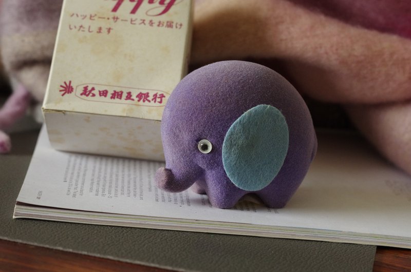 金银宝贝 日本银行企业娃娃紫色大象存钱筒 - 墙贴/壁贴 - 其他金属 金色