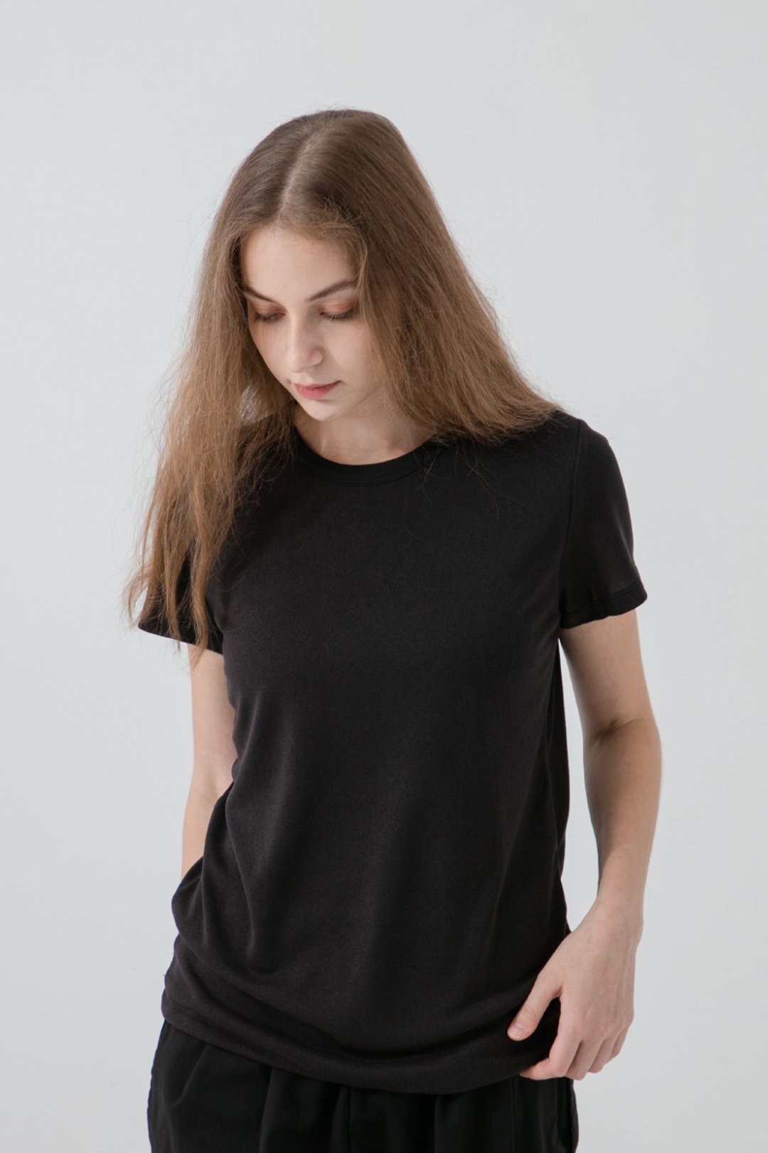 Papier Tee Black Women 和纸素T 女款黑色 - 男装上衣/T 恤 - 纸 黑色